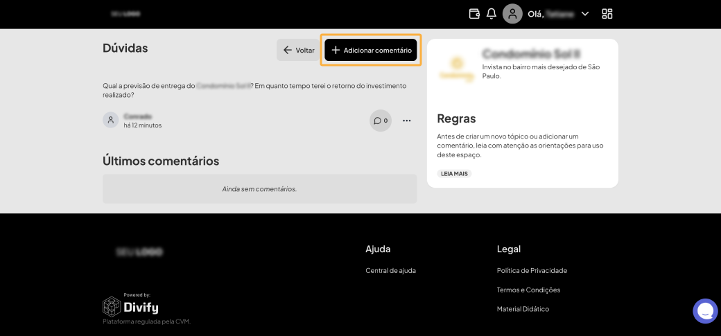 Divify Respostas Fórum Emissor 4