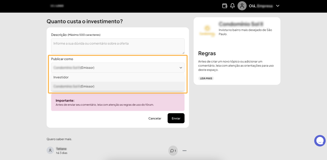 Divify Respostas Fórum Emissor 6
